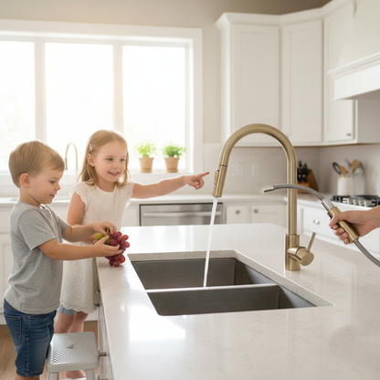 Robinet Tactile Or Brossé Inox 304